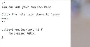 Personalizza il CSS